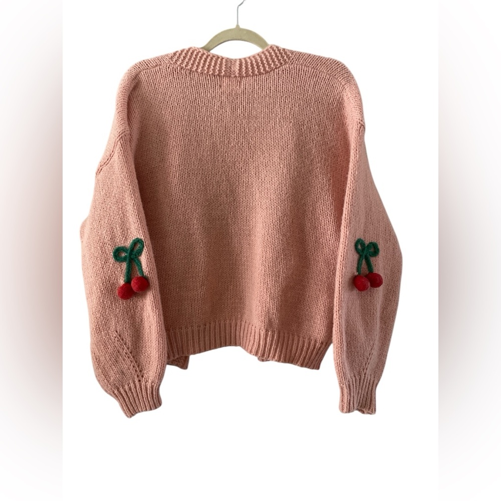 NWOT Luna Ivy PINK CHERRY CARDIGAN SIZE S - Picture 5 of 9